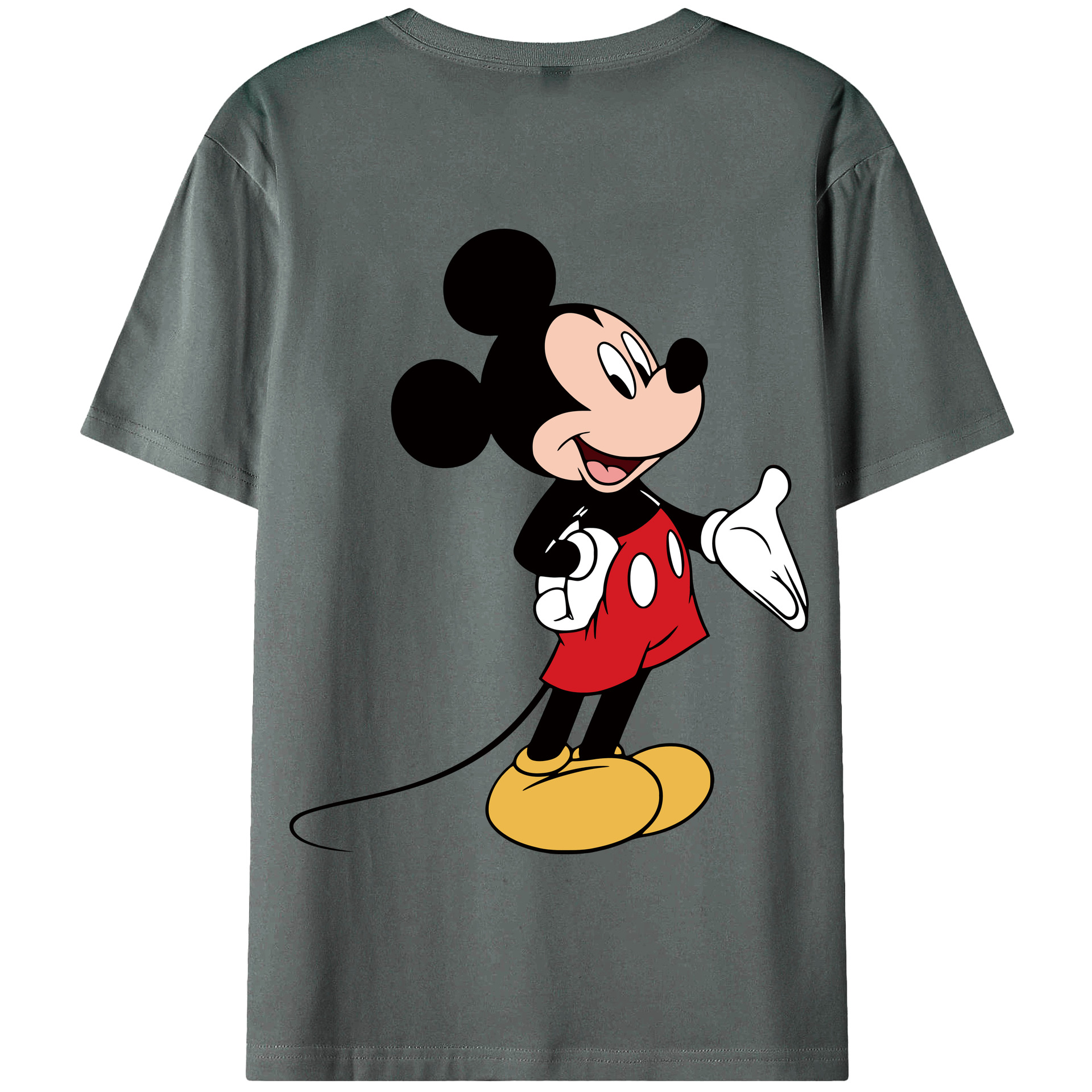 （画像用） ミッキーマウス Mickey Mouse 綿100％半袖Tシャツ（背面プリント）